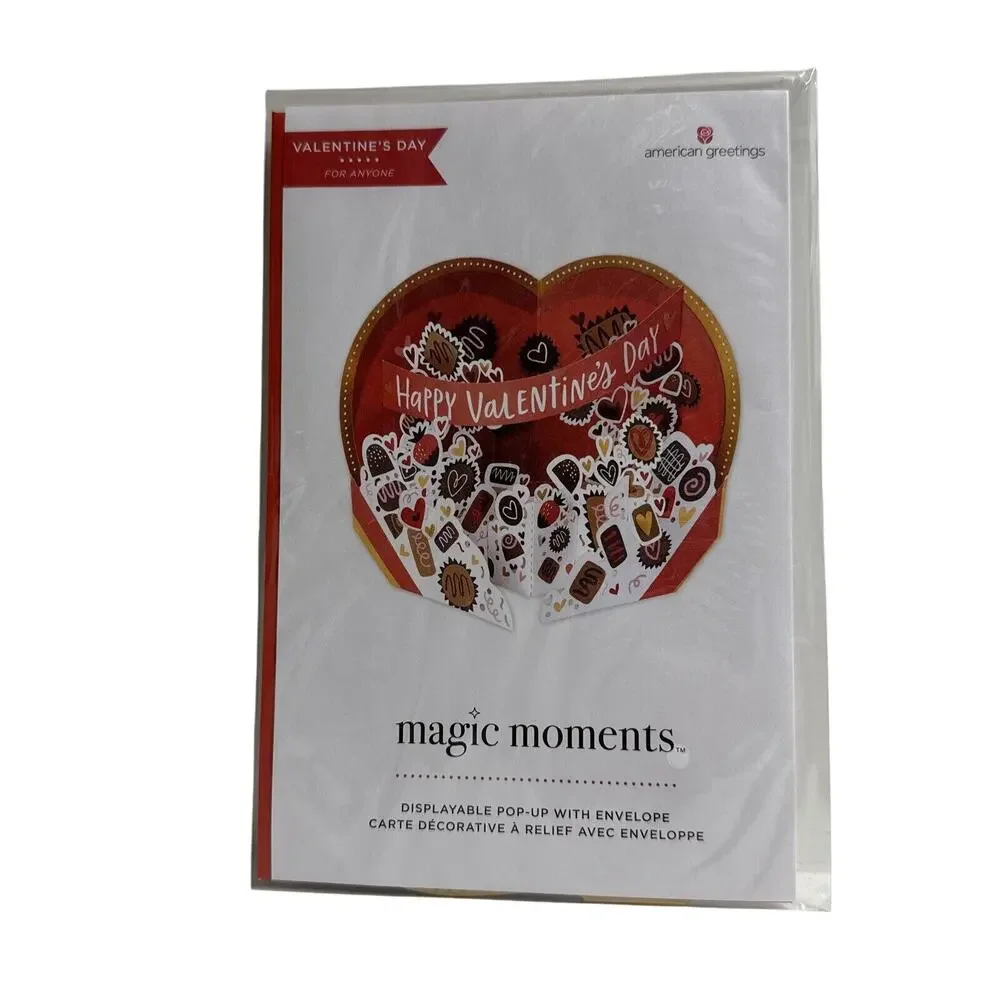 American Greetings Magic Moments Displayable Pop-Up Valentines Day Card Lot of 3